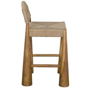Laredo Counter TeakOutdoorNATURAL BROWN Durable High Bar <b>Stool</b> for Home Bar <b>Dining</b> Room - Product Image 3