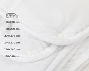 नर्डिक भरने वाले माइक्रोफाइबर डुवेट 400 जी/एम क्वैल्ट बिस्तर 200-290x220cm शीतकालीन सफेद प्रकाश और नरम - Product Image 6