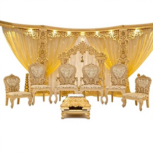 Chaises de mandap de mariage hindoues incroyables, chaises de cérémonie de mariage hindoues, chaises de mandap en bois sculpté pour mariage, Australie, États-Unis, Royaume-Uni - Product Image 4