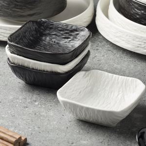 Hot Sale Japanese Stoneware Sushi Dipping Bowl Eco-Friendly Small Serving Dish in <b>Black</b> and White Made From Ceramic 50pcs MOQ - Product Image 4