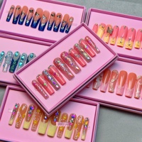 Uñas Postizas Reutilizables de Cobertura Completa Puntas de Acrílico Set Artificial para Arte de Uñas DIY Estilismo de Salón Suministro al por Mayor