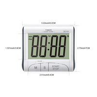 Timer Dapur Digital, Stopwatch Hitung Naik/Turun, 99Menit59Detik, Dapat Diubah 12H/24H, Konsumsi Daya Super Rendah untuk Memasak dan Memanggang