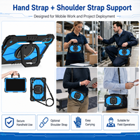 Étui antichoc 360 Armor pour Redmi Pad Pro 12.1 Poco Pad 12.1 2024 avec support rotatif, bandoulière, adapté aux enfants, OEM ODM