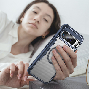 谷歌像素9A/8A像素9 9 Pro XL TPU + 电脑硬防震后盖磁性碳纤维手机壳 - Product Image 5