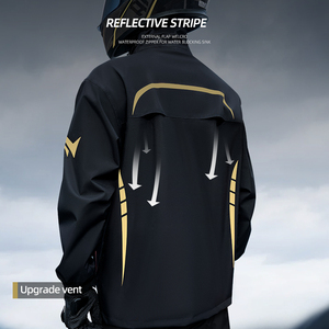 Veste et pantalon de pluie pour <span class=keywords><strong>moto</strong></span> imperméables et coupe-vent avec logo personnalisé, poncho de pluie à corps séparé pour la randonnée, les voyages - Product Image 5