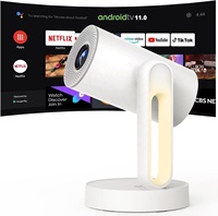 El Mejor Proyector de Cine en Casa con Sistema de Video Inteligente con Enfoque Automático, Google-TV, WiFi 6, Mini Proyector Portátil LCD Inteligente de 1080P 4K