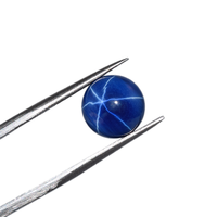 Redleaf Wholesale, pierres précieuses synthétiques en saphir rouge étoile, taille cabochon ronde plate, 5 mm-10 mm, rouge rose, bleu, corindon synthétique