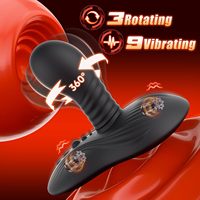 Prostata-Massagegerät Analdildo Wasserdichter Reit- und Schleifdildo mit 9 Rotierenden Vibrationen Saugnapf Große Analplugs
