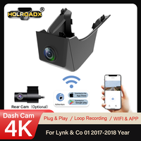 HOLROADX Enregistreur vidéo 4K Plug&Play pour Lynk&Co 01 2017-2018, vision nocturne, enregistrement en boucle, contrôle via application Wi-Fi