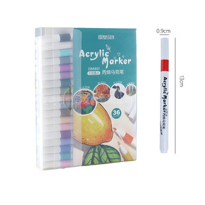 Marcadores acrílicos Hamber de 12 colores a base de agua para arte, manualidades y pintura - Product Image 2