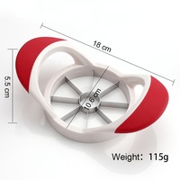 Hot Selling Red Premium Rvs Fruit Perensnijder Corer Cutter Met Plastic Handvat