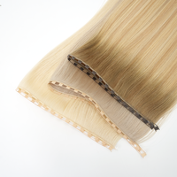 Extensions de cheveux humains Remy Genius Weft, noir naturel, rouge, blond, ondulation naturelle, 26 pouces, usage professionnel en salon, prêtes à être expédiées