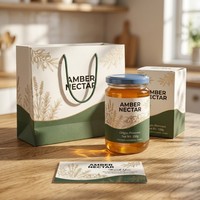 Etiquetas Personalizadas Ecológicas e Impermeables para Frascos de Miel, BOPP Troqueladas Autoadhesivas para Marca, Exhibición y Servicio de Impresión de Etiquetas para Botellas