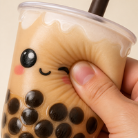 Jouet anti-stress Kawaii Boba Milk Tea Squishy à remontée lente, en forme de nourriture, à presser, décoration de bureau, cadeau, personnalisable, OEM, vente en gros
