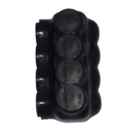 Conectores de Cable Eléctrico Negros UL QMS-S250-4, Conectores Multi-Tap Aislados, Terminales LUG de Entrada de un Solo Lado, UL y No UL
