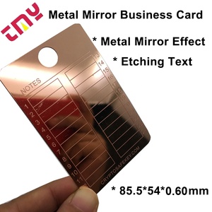 Tarjeta de Visita de Metal Espejo Grabada en Relieve Plateada y Dorada de Lujo Personalizada, Tarjeta de Visita de Metal Espejo Hueca - Product Image 6