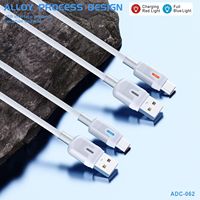 Kabel USB A ke Tipe C 1m Berkualitas Tinggi, Smart Power Off, Pengisian Daya Super Cepat, Transfer Data, Bahan Nilon