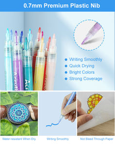 ปากกามาร์กเกอร์สีแวววาวปากกา<span class=keywords><strong>วาด</strong></span>ภาพแบบน้ำเหมาะสำหรับ<span class=keywords><strong>โปสเตอร์</strong></span>กระดาษการ์ดอวยพรและการ์ดของขวัญ - Product Image 4