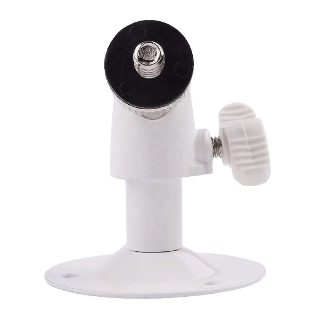 For CCTV Security Camera White 1 Pcs 90 Degree Metal Wall Mount Rotating Ceiling Bracket Stand Holder