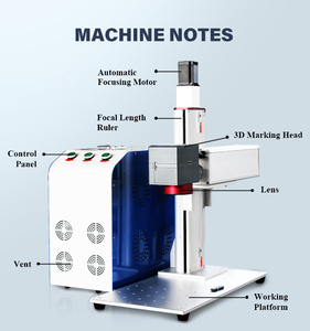 Nouvelle machine de gravure laser à fibre pour métal, pierre, caoutchouc et plastique avec marquage laser profond 2.5D - Product Image 1