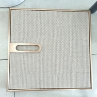 Panneaux de porte de placard coulissant en bois massif et cuir véritable de luxe pour chambre à coucher, décoration intérieure minimaliste