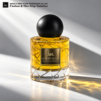 Flacon de parfum personnalisé en liège mat avec sérigraphie, verre blanc cristallin 50ml/100ml, emballage en boîte conforme PPWR