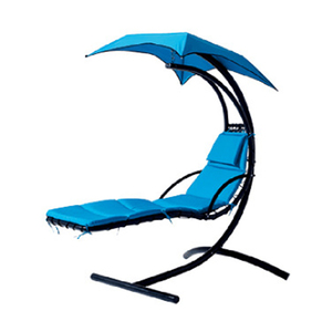 Porch Helicopter Canopy Lounger <b>Swing</b> Chaise Chair Cushions Iron Frame & Polyester Fabric Modern Design - Product Image 4