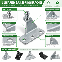 Support de ressort à gaz en forme de L avec rotule à 90 degrés pour vérin à gaz, support de levage, OEM personnalisé