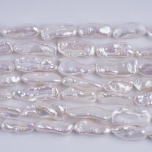 Natural 7-9mm Freshwater White Pearl <b>Beads</b> Straight Hole Pipa & Baroque Irregular Shaped Loose DIY <b>Bracelet</b> & Necklace Wholesale - Product Image 4
