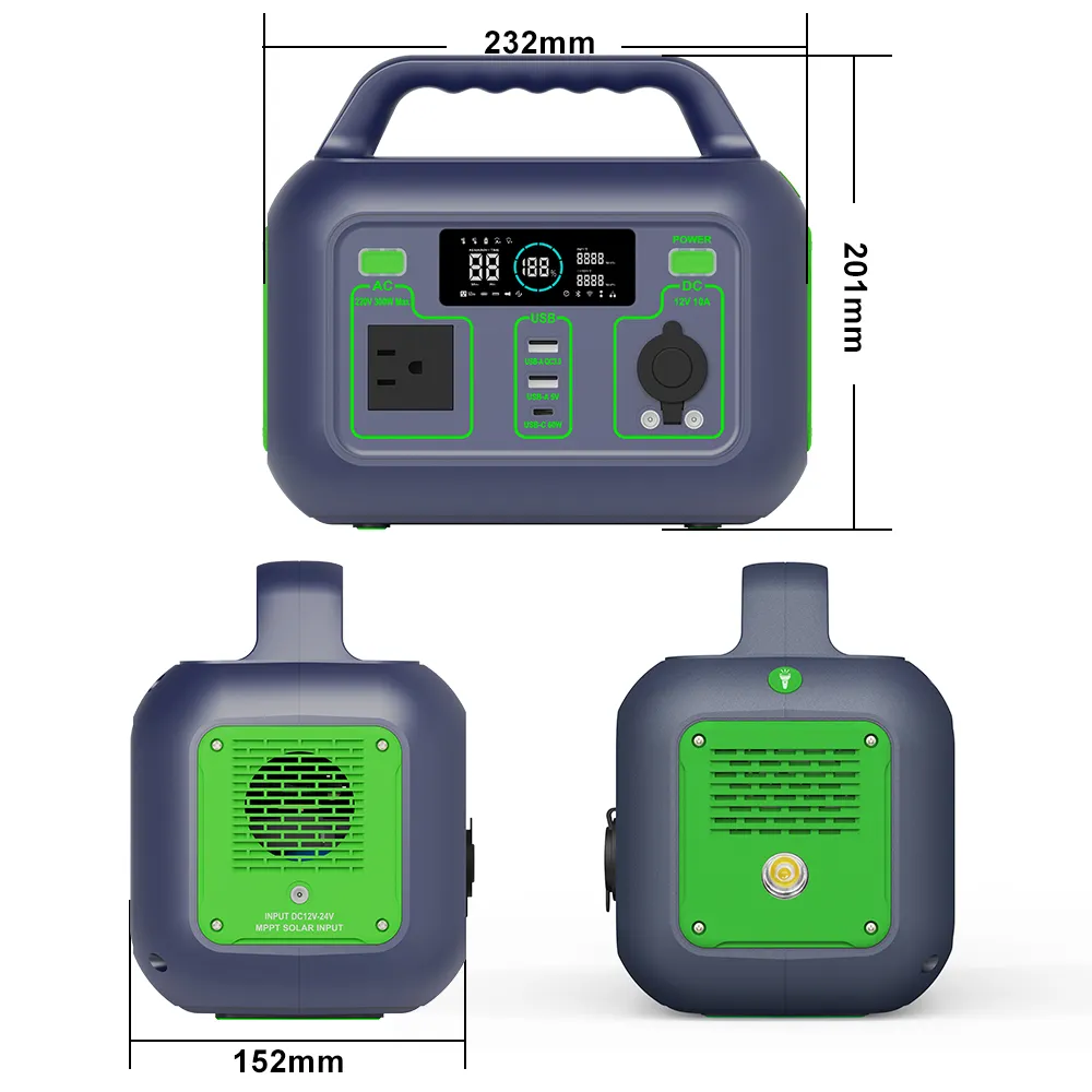 Backup-Lithiumbatterie, tragbares Kraftwerk 110 V 220 V/300 W reine sinuswelle Wechselstrom-Auslass Solarkraftwerk 300 W, Solargenerator