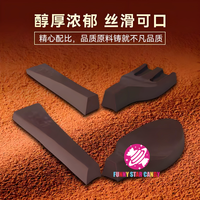 Deliciosos Dulces de Chocolate con Forma de Tenedor y Cuchara, Snack Dulce de Chocolate con Leche y Chocolate Negro para Niños