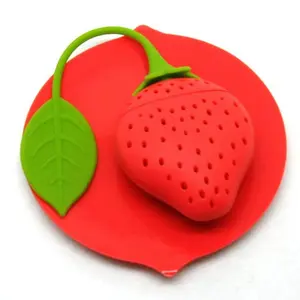 Infusor de silicone para chá, copo de frutas colorido bonito forma de silicone para chá frio infusor de chá para caneca copo de ervas perda de peso cofre