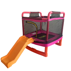Trampolín Plegable <span class=keywords><strong>de</strong></span> PVC para Niños, Mini Trampolín <span class=keywords><strong>de</strong></span> Gimnasia y Fitness con Tobogán <span class=keywords><strong>de</strong></span> 5.2 pies, Equipo <span class=keywords><strong>de</strong></span> Diversión para Uso en Interiores - Product Image 4