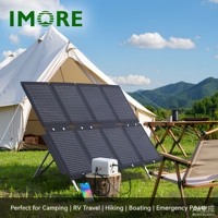 Panneau solaire portable pliable 60W monocristallin ETFE USB Type C IP67 Chargeur léger pour les voyages, le camping et les situations d'urgence