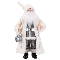 Figurine de Père Noël en Velours Crème pour Décorations de Noël Navidad Décoration Tendance