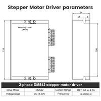 Kit de moteur pas à pas hybride à boucle ouverte à 4 axes avec moteur pas à pas Nema 23 de 1,2 N.m et alimentation du driver DM542