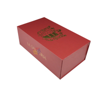 Emballage de luxe de haute qualité avec logo personnalisé, estampage à chaud, boîte à chaussures pliable magnétique en carton rigide, emballage plat