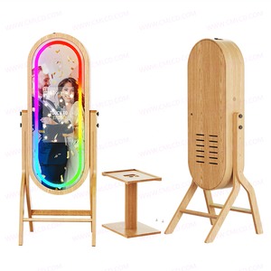 उच्च गुणवत्ता वाली लकड़ी बनाई फोटो बूथ मशीन <span class=keywords><strong>55</strong></span> "21.5 के साथ दर्पण फोटोबूथ" स्पर्श स्क्रीन घटना किराये फोटो बूथ सेल्फी कियोस्क - Product Image 2