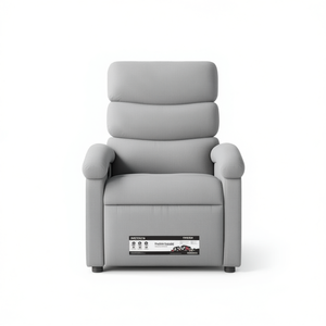 Sillón Reclinable de Poliéster Gris Claro, Operación Manual, Diseño Contemporáneo, Muebles para Sala de Estar - Product Image 1