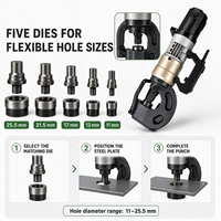 Perforatrice hydraulique ODETOOLS NMHP-25E pour tôles d'acier, 10 mm, force 16-19T, 1800W, pour la construction