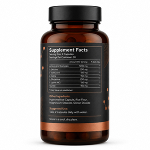 Premium Water Solluble B Complex Amino-acid-glycine 80% Complete Workout Camellia Complex Amino Acid Capsules for People Health - Product Image 6