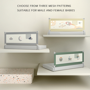 Barrière <span class=keywords><strong>de</strong></span> sécurité pour <span class=keywords><strong>lit</strong></span> bébé Peobebi BR014 avec tissu Oxford et fer gris <span class=keywords><strong>bleu</strong></span>, installation facile, barrière <span class=keywords><strong>de</strong></span> <span class=keywords><strong>lit</strong></span> réglable - Product Image 4