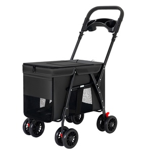 Luxo leve tecido Pet Stroller para Small Medium Large Dogs dobrável Teddy Stroller personalizado destacável Atacado <span class=keywords><strong>Trolley</strong></span> - Product Image 6