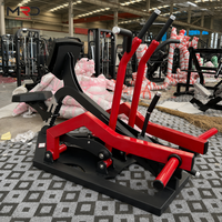 Machine à ramer assise à charge de plaques pour entraînement de force et exercices dorsaux en salle de sport
