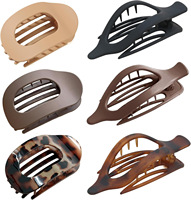 Pince à cheveux en écaille de tortue pour queue de cheval, chignon, usage quotidien et professionnel