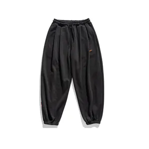 Pure Cotton Pure Color Blank Jogging Men's Sports Pants Daily Casual Loose Slim Men Trackpants