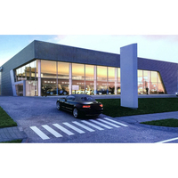Bâtiment multifonctionnel en structure acier, conçu et fabriqué pour bureaux, supermarchés, salles d'exposition, préfabriqué en verre