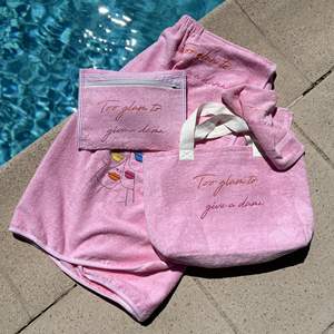 Bolsas de playa para piscina bordadas Bolso de hombro reversible <span class=keywords><strong>extra</strong></span> grande Bolsas de asas de rizo de algodón Premium lujosas y suaves - Product Image 3