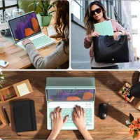 Casing Tablet Magnetik Samsung Galaxy Tab S10 PLUS S9 FE S8 PLUS S7FE dengan Slot S Pen dan Keyboard Nirkabel