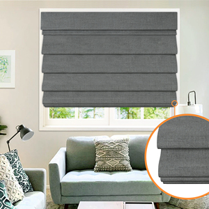 Rèm Roman không dây tự động điện hoạt động Roman mù Shades cơ giới rèm cửa sổ với điều khiển từ xa cho Windows - Product Image 1